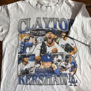 Clayton Kershaw LA Dodgers Shirt Men's Medium White Game Changer Retro Style
